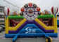 Circus Clown Themed Inflatable Fun City Amusement Park With Slide Inside For Kids