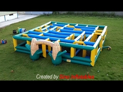 12x12m kids N adults giant inflatable corn maze with full digital printing